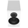 DYNAUDIO EMIT 20 enceinte bibliothèque blanc satin, vue de dessus tweeter et haut-parleur grave visibles