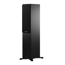 DYNAUDIO EMIT 30 enceinte colonne noir satin, vue latérale avec cache haut-parleurs en place