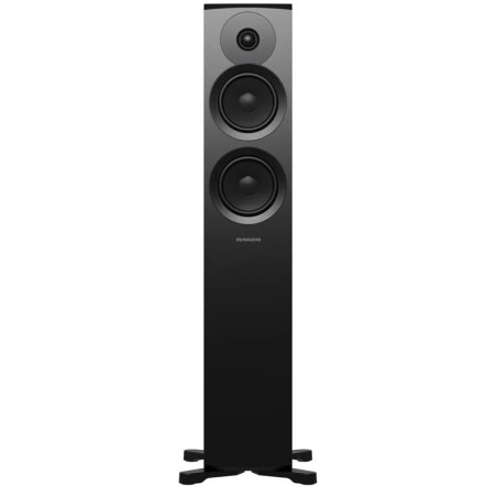 DYNAUDIO EMIT 30 enceinte colonne Hi-Fi finition noyer, vue de face avec tweeter et deux haut-parleurs
