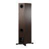 DYNAUDIO EMIT 30 colonne noyer, vue arrière avec évents bass-reflex et bornier de connexion