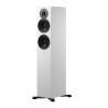DYNAUDIO EMIT 30 enceinte colonne blanc satin, vue de trois quarts avant sans grille