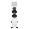 DYNAUDIO EMIT 30 enceinte colonne blanc satin, vue de face en plongée haut-parleurs apparents