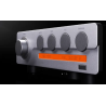 QUAD QUAD 3 amplificateur intégré, gros plan écran orange affichage MQA et boutons de réglage