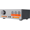 QUAD QUAD 33 préamplificateur HI-FI, vue de trois quarts façade argent et châssis noir