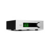 QUAD PLATINA INTEGRATED amplificateur intégré argent, vue trois quarts gauche avec dissipateur