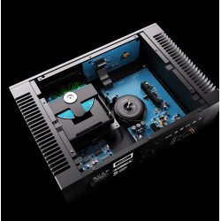 QUAD PLATINA CDT (FINITION : Noir) lecteur CD, vue intérieure mécanique CD et circuits imprimés