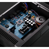 QUAD PLATINA STREAM lecteur réseau, vue intérieure circuits imprimés condensateurs et transformateur torique