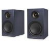 TRIANGLE LN01A paire enceintes Bluetooth bibliothèque finition bleu, vue trois quarts tweeter et haut-parleur apparents