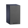 TRIANGLE LN01A enceinte Bluetooth bleu, vue trois quarts avec grille tissu grise en place