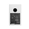 TRIANGLE LN01A panneau arrière blanc, connectique RCA phono, optique, coaxial, sub out et évent bass-reflex