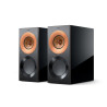 KEF REFERENCE 1 META enceinte bibliothèque finition noir cuivre, paire vue de trois quarts avec driver Uni-Q