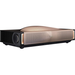 HISENSE L9Q vidéoprojecteur laser UST, vue trois quarts haut-parleur latéral et grille de ventilation