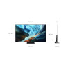 SAMSUNG TQ65S92H TV OLED 65 pouces, schéma dimensions 1444mm x 831mm et profil latéral 39.9mm