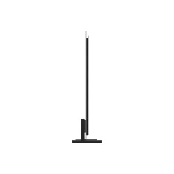 SAMSUNG TQ65S99H TV OLED 65 pouces, vue de profil finesse de la dalle et pied central