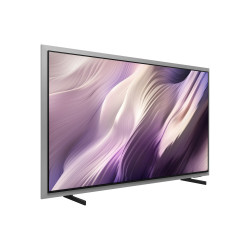 SAMSUNG TQ65S99H TV OLED 65 pouces, vue de trois quarts cadre métallique et pieds noirs