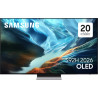 SAMSUNG TQ83S92H TV OLED 83 pouces, écran face avec dalle allumée et pied central métallique