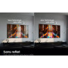 SAMSUNG TQ83S92H TV OLED, comparatif technologie sans reflet sur scène lumineuse en intérieur