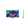 SAMSUNG TMR75R95H TV 75 pouces, schéma dimensions hauteur largeur et profondeur du téléviseur