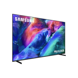 SAMSUNG TMR85R85H TV Micro RGB, vue de trois quarts gauche sur pieds