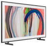 SAMSUNG The Frame 65" (65LS03H) TV QLED 4K, vue latérale gauche cadre fin noir et pieds compacts