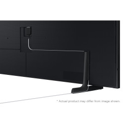 SAMSUNG The Frame 65" (65LS03H) TV QLED 4K, vue arrière avec pied central et gestion des câbles