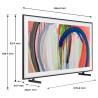 SAMSUNG The Frame 65" (65LS03H) TV QLED Lifestyle, schéma dimensions 1456,8 x 868,9 mm épaisseur 24,9 mm