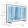 SAMSUNG The Frame Pro 55" (55LS03HW) TV MiniLED, schéma dimensions 1237,9 x 743,4 x 227,8 mm