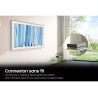 SAMSUNG The Frame Pro 55" (55LS03HW) TV MiniLED, mise en situation murale avec boîtier One Connect sans fil