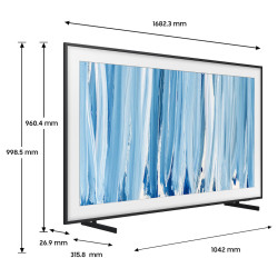 SAMSUNG The Frame 75" Pro (75LS03HW) schéma dimensions 1682,3 x 998,5 mm et profondeur 26,9 mm