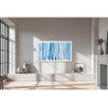 SAMSUNG The Frame 75" Pro (75LS03HW) TV MINILED, ambiance épurée avec peinture abstraite bleue