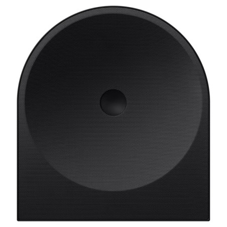 SAMSUNG Music Studio 5 LS50H enceinte connectée noire, vue de face avec grille tissu et dôme central