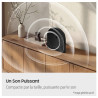 SAMSUNG Music Studio 5 LS50H enceinte sur meuble bois, illustration diffusion sonore puissante