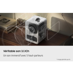 SAMSUNG Music Studio 7 LS70H schéma son 3.1.1Ch immersif avec 5 haut-parleurs intégrés
