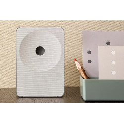 SAMSUNG Music Studio 7 LS70H enceinte connectée, gros plan grille tissu et évent circulaire