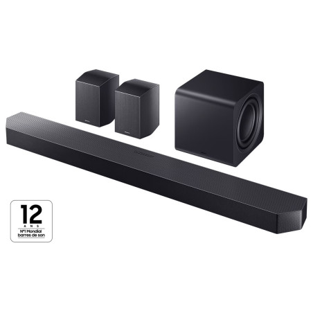 SAMSUNG HW-Q990H home cinéma sans fil 11.1.4, barre de son, caisson de basses et enceintes surround noires