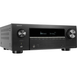 DENON AVC-X3900H ampli home cinéma, vue de trois quarts gauche avec grille de ventilation latérale