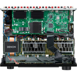 DENON AVC-X3900H ampli home cinéma, vue intérieure circuits imprimés et transformateur torique