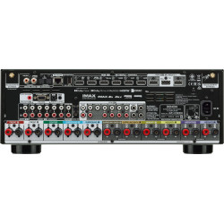 DENON AVC-X3900H amplificateur AV, panneau arrière connectique HDMI 8K, borniers enceintes et entrées RCA