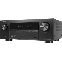 DENON AVR-X2900H ampli home cinéma, vue de trois quarts droite avec grilles de ventilation latérales