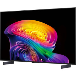 LG OLED42C6 TV OLED 42 pouces, vue de trois quarts droite sur pieds écran allumé