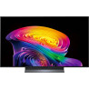 LG OLED48C6 TV OLED evo, vue de face sur pied central métallique motif coloré à l'écran