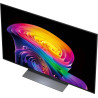 LG OLED48C6 TV OLED 4K, vue plongeante trois quarts écran allumé sur pied gris