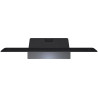 LG OLED48C6 TV OLED, vue de dessus pied central aluminium brossé et grilles haut-parleurs