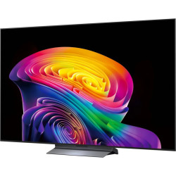 LG OLED65C6 TV OLED 65 pouces, vue de trois quarts droite sur pied central métallique