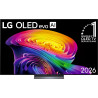 LG OLED77C6 TV OLED 77 pouces evo AI, écran 4K affichage coloré vue de face sur pied