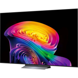 LG OLED77C6 TV OLED 77 pouces, vue de trois quarts gauche écran couleurs vives