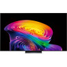 LG OLED83C6 TV OLED 4K, vue frontale écran allumé visuel artistique multicolore sur pied compact