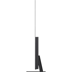 LG OLED83C6 TV OLED 83 pouces, vue de profil finesse de la dalle et pied arrière