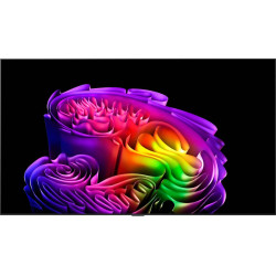 LG OLED83G6 TV OLED 83 pouces, vue de face écran avec visuel artistique multicolore