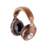 FOCAL STELLIA Reconditionné casque audio circum-aural, finition cuir cognac et cuivre vue trois quarts